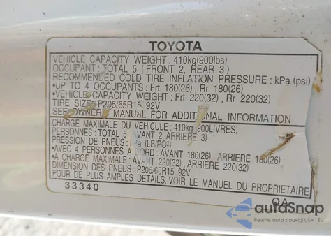 1997 Lexus Es 300 from USA, damaged, VIN JT8BF22G8V0064497